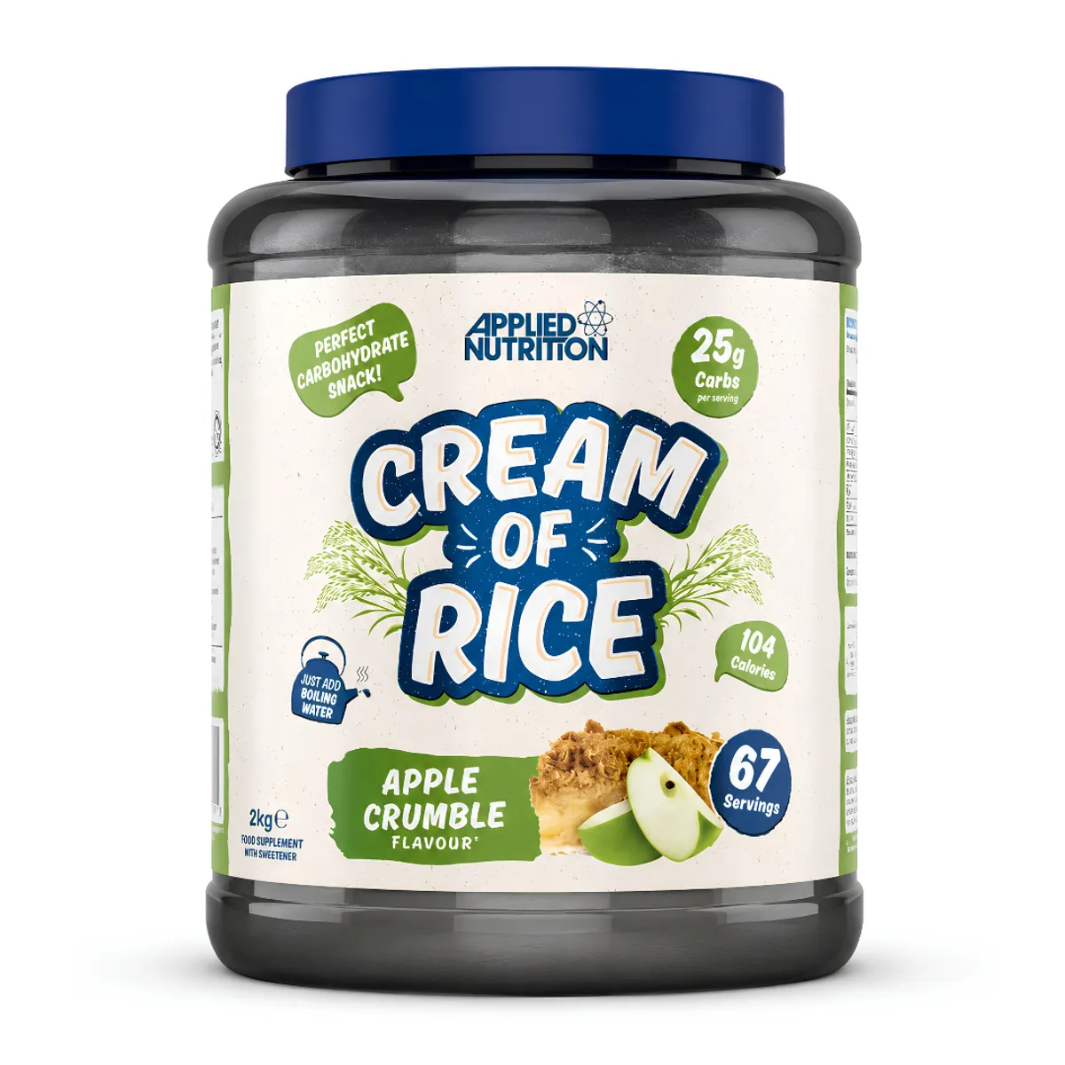 CREMA DE ARROZ APPLIED NUTRITION 2 KG CREAM OF RICE - APPLE CRUMBLE - 1