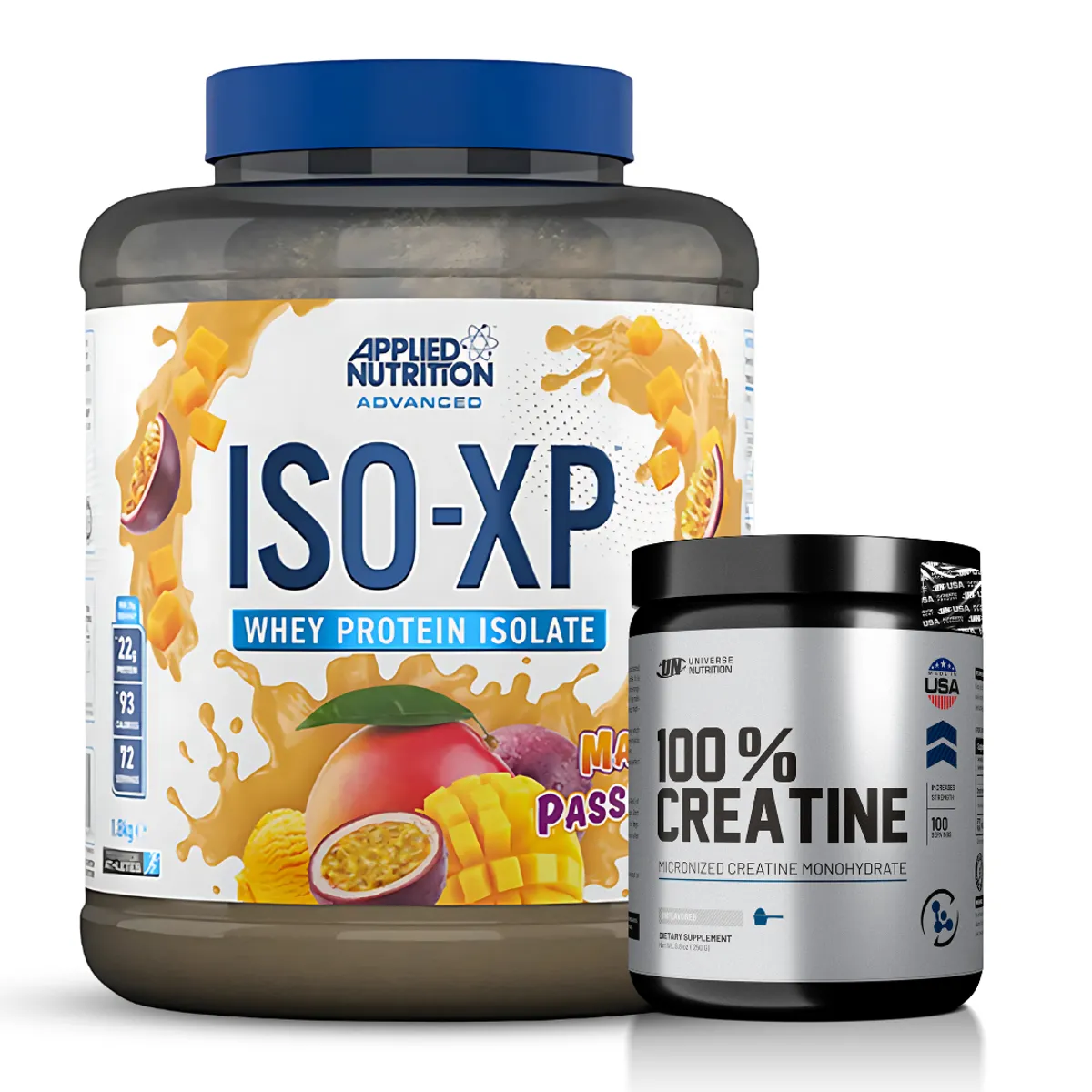 PROTEÍNA ISO XP 1.8 KG - MANGO Y PASSION FRUIT + CREATINA UNIVERSE NUTRITION 250 G - 1