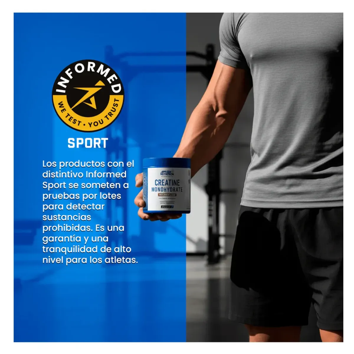 CREATINA APPLIED NUTRITION 1 KG - CREATINA MONOHIDRATADA Y MICRONIZADA 200 SERVICIOS + SHAKER - 3