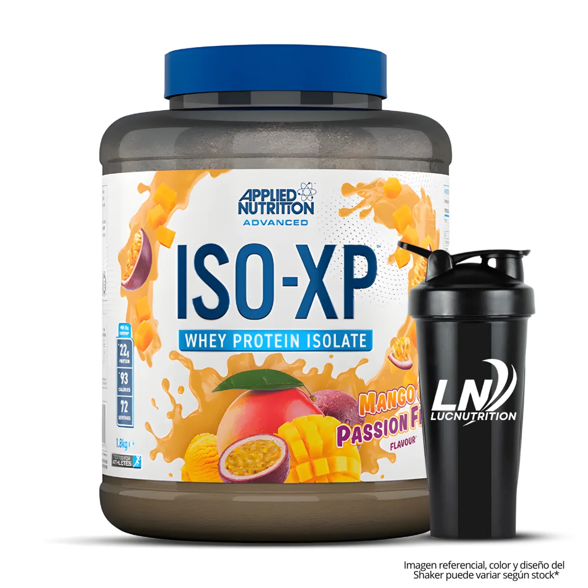 PROTEÍNA ISO XP 1.8  KG- MANGO Y PASSION FRUIT + SHAKER - 1
