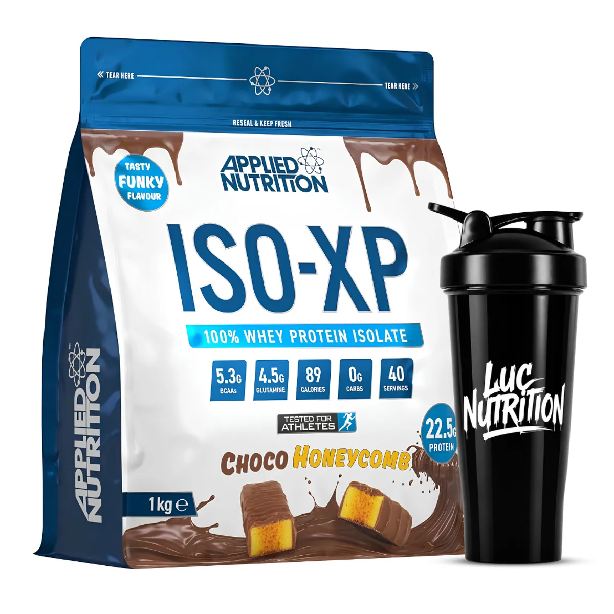 PROTEÍNA ISO XP 1KG - CHOCO HONEYCOMB + SHAKER - 1