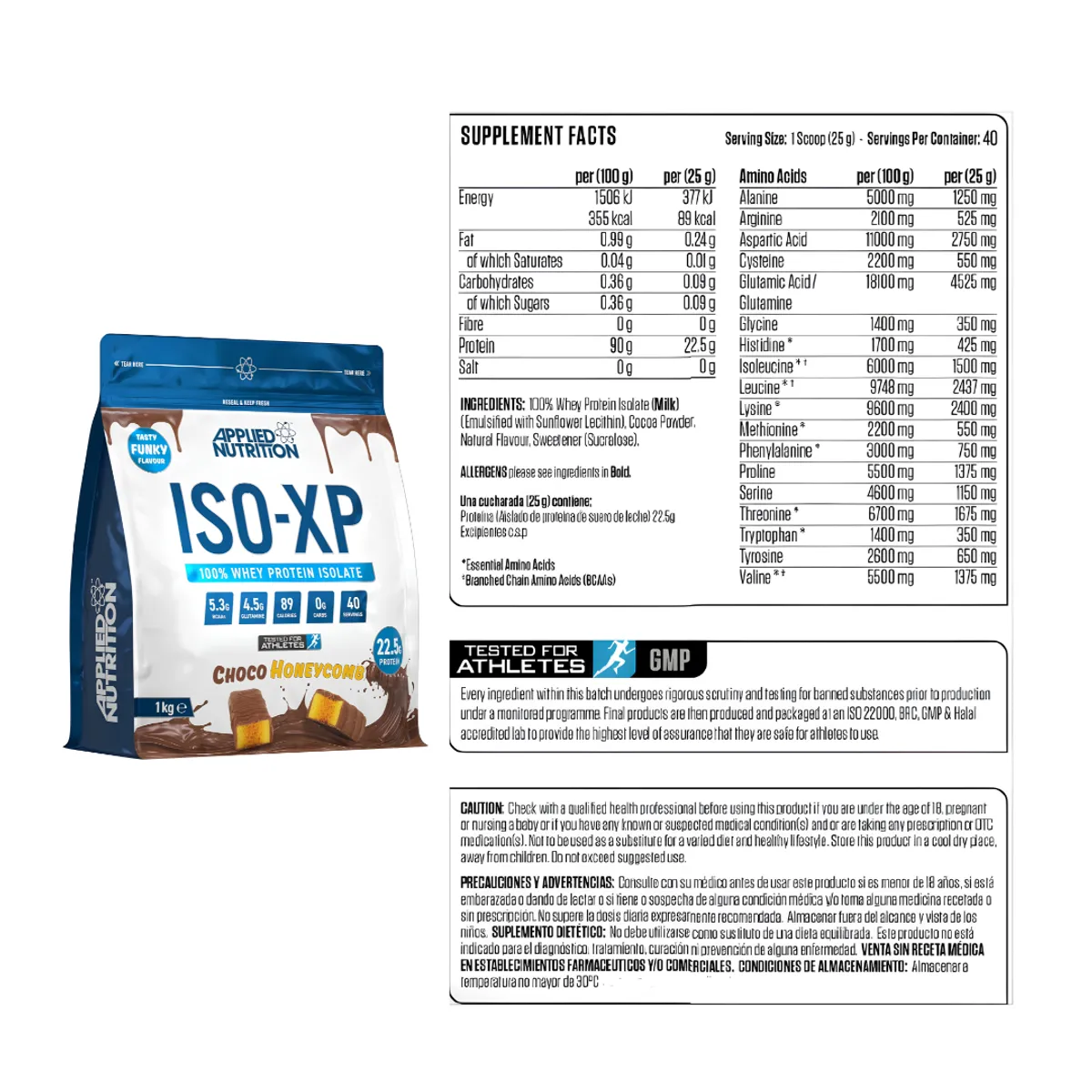 PROTEÍNA ISO XP 1KG - CHOCO HONEYCOMB + SHAKER - 2