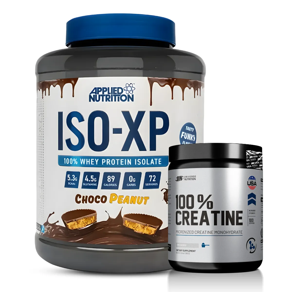 PROTEÍNA ISO XP 1.8  KG - CHOCO PEANUT + CREATINA UNIVERSE NUTRITION 250 G - 1