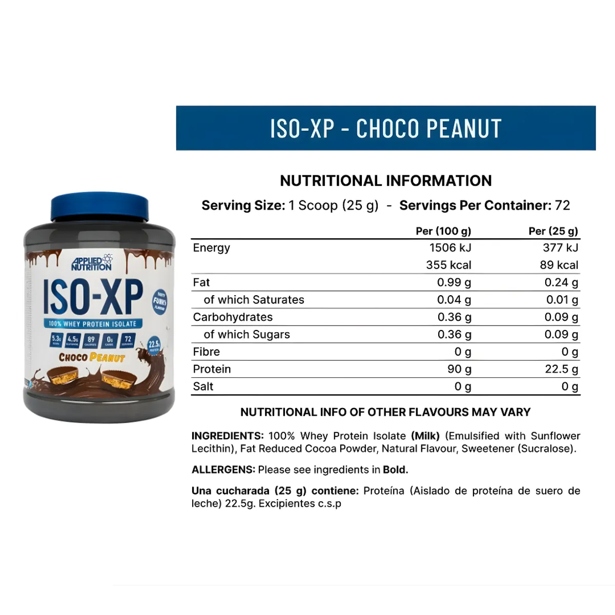 PROTEÍNA ISO XP 1.8  KG - CHOCO PEANUT + CREATINA UNIVERSE NUTRITION 250 G - 2