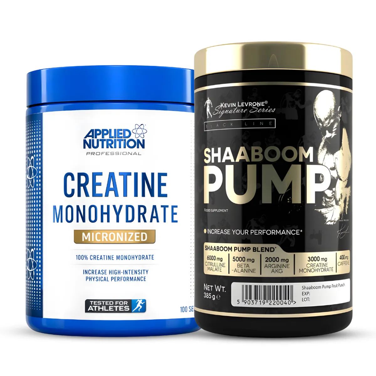 CREATINA APPLIED NUTRITION 500 G + SHAABOOM PUMP 44 SERV - FRUIT PUNCH - 1