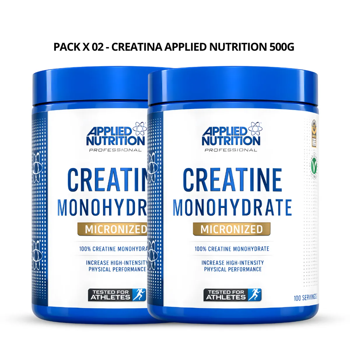 PACK X 02 - CREATINA APPLIED NUTRITION 500 G - CREATINA MONOHIDRATADA Y MICRONIZADA - 1