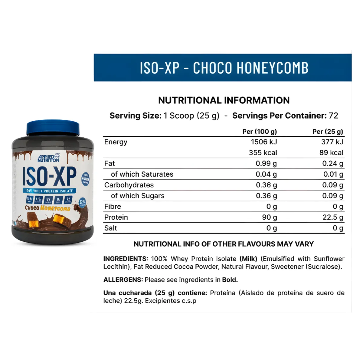 PROTEÍNA ISO XP 1.8  KG- CHOCO HONEYCOMB + STRAPS - 2