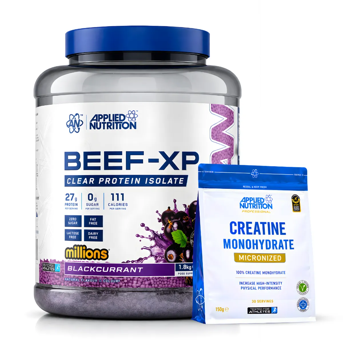 PROTEINA DE CARNE BEEF XP 1.8 KG - BLACKCURRANT + CREATINA APPLIED NUTRITION 150 G - 1