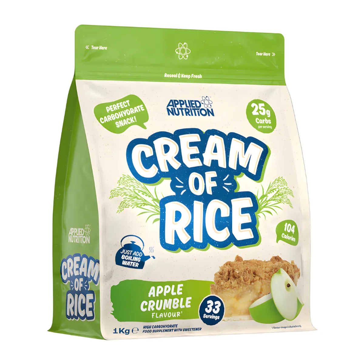 CREMA DE ARROZ APPLIED NUTRITION 1 KG - APPLE CRUMBLE - 1