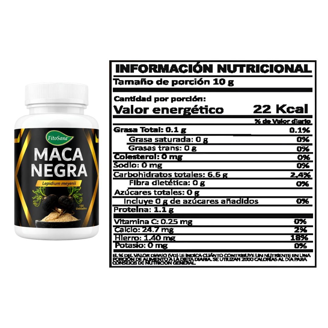 MACA NEGRA FITOSANA - 100 CAPSULAS - 2