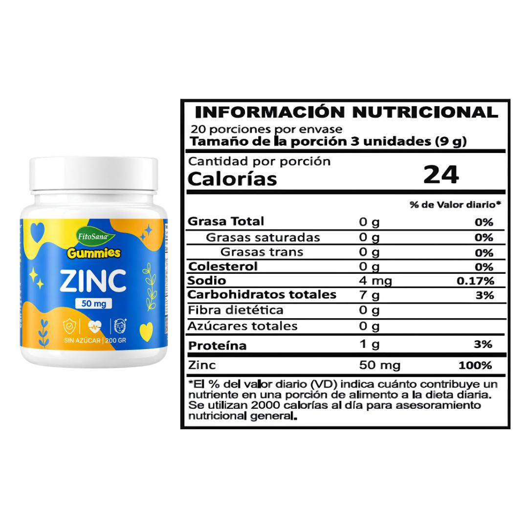 GOMITAS ZINC 50 MG FITOSANA - 200 G - 2
