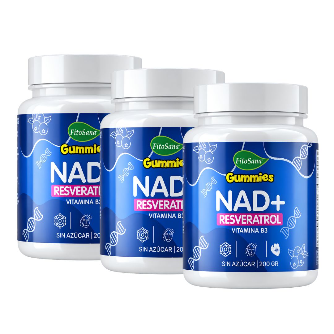 PACK X 03 - GOMITAS NAD+ RESVERATROL CON VITAMINA B3 FITOSANA - 200 G - 1