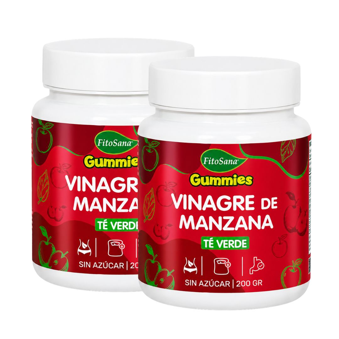 PACK X 02 - GOMITAS VINAGRE DE MANZANA CON TÉ VERDE FITOSANA - 200 G - 1