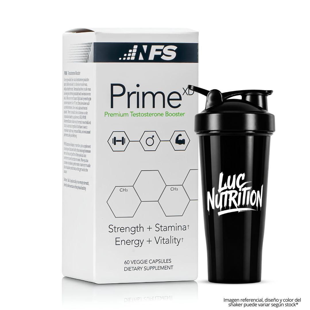 PRIME XD NFS CORE - PRECURSOR NATURAL DE TESTOSTERONA 60 CAPSULAS + SHAKER - 1