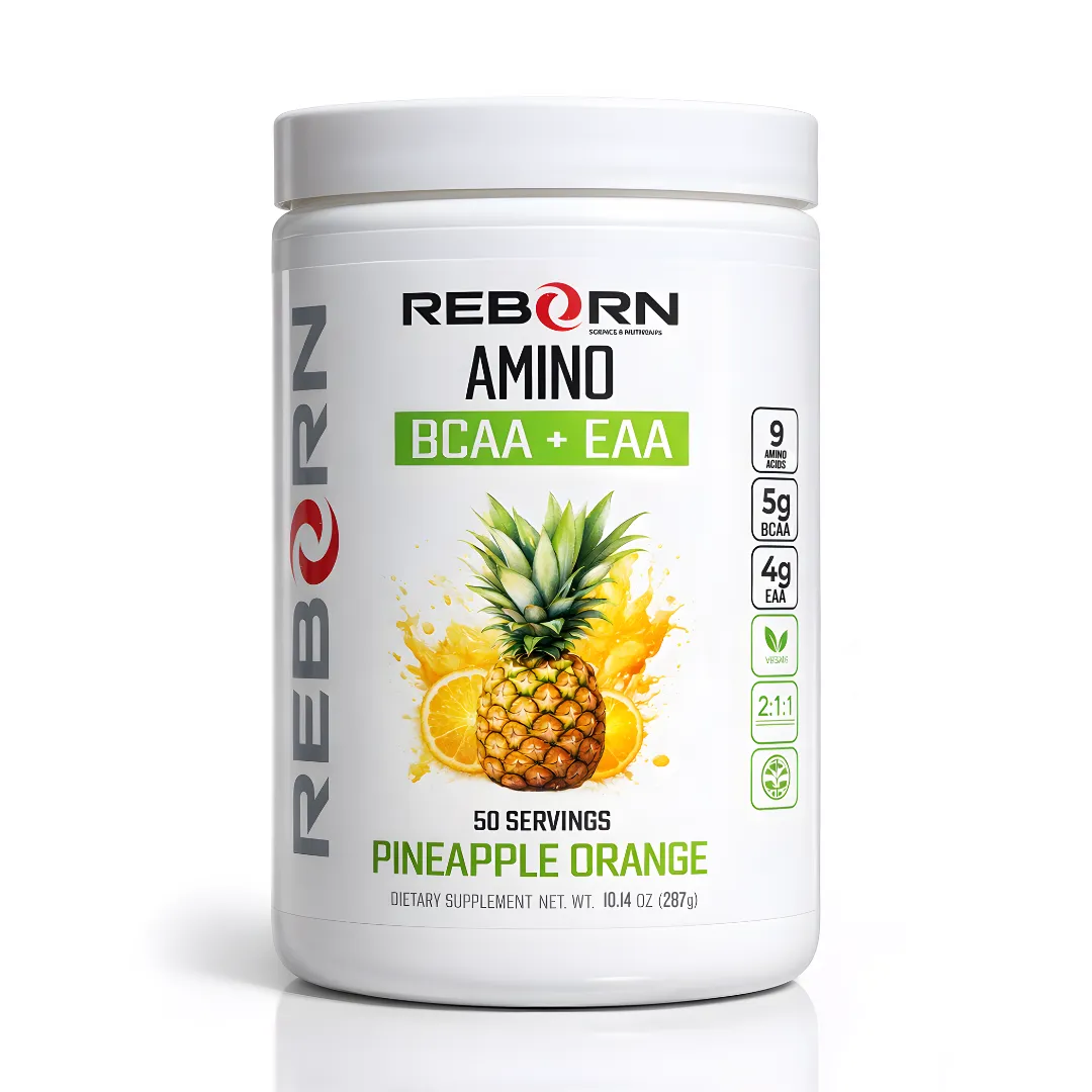 EAA REBORN / AMINO REBORN BCAA+ EAA 50 SERVICIOS - PINEAPPLE ORANGE - 1