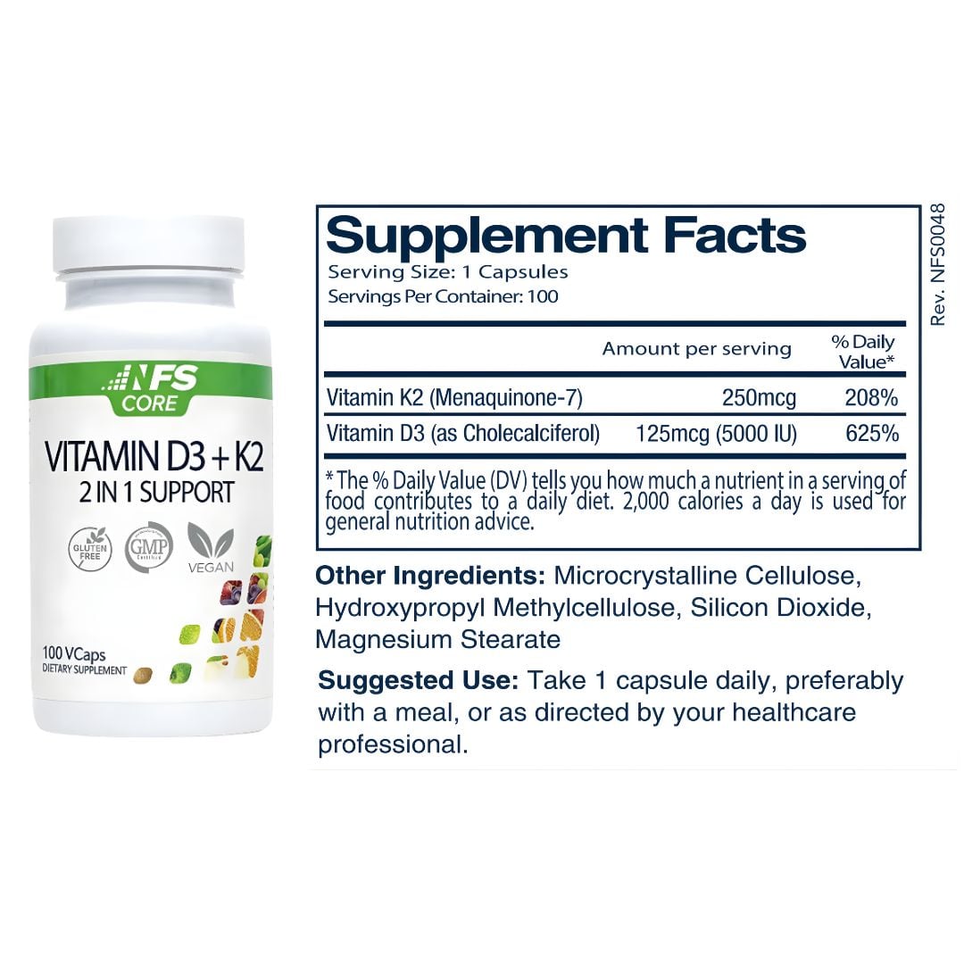 VITAMINA D3 + K2 NFS CORE - 100 CAPSULAS - 2