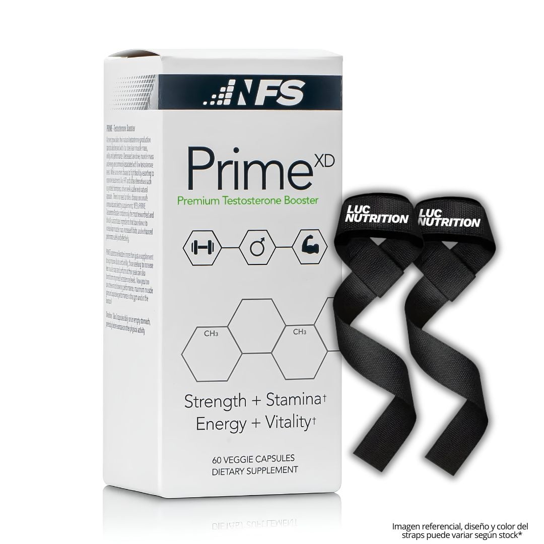 PRIME XD NFS CORE - PRECURSOR NATURAL DE TESTOSTERONA 60 CAPSULAS + STRAPS - 1