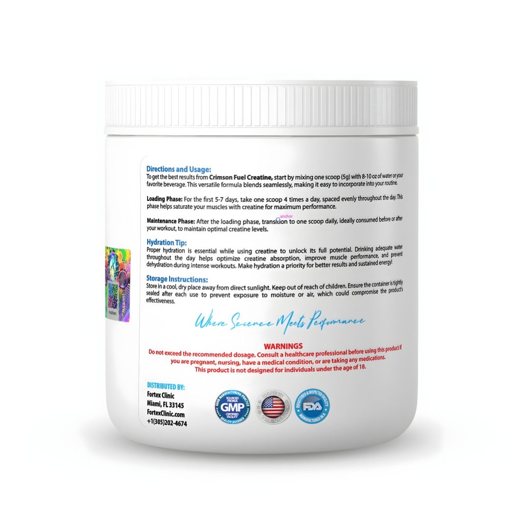 CREATINA MONOHIDRATADA - CRIMSON MICRONIZED CREATINE 300 G / 60 SERVICIOS - 2