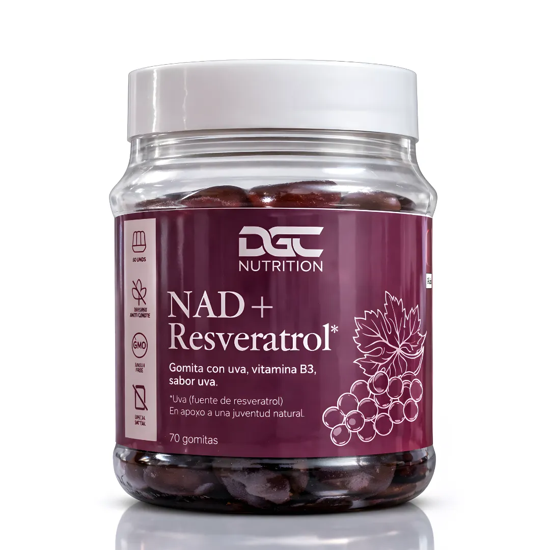 NAD + RESVERATROL EN GOMITAS DGC NUTRITION - 70 UNIDADES UVA - 1