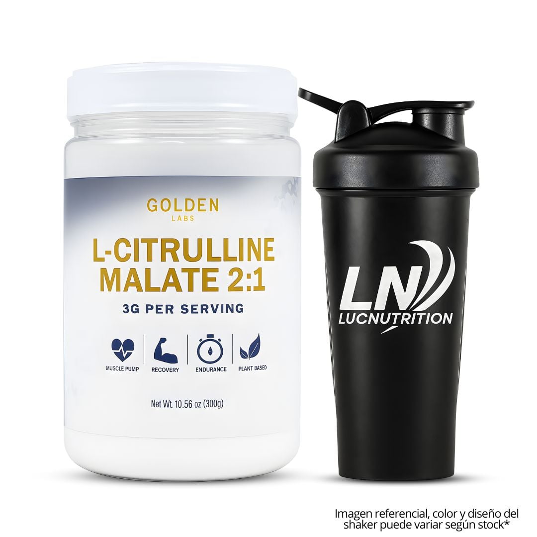 CITRULLINE MALATE / CITRULINA MALATO 2:1 - 300 G GOLDEN LABS + SHAKER - 1