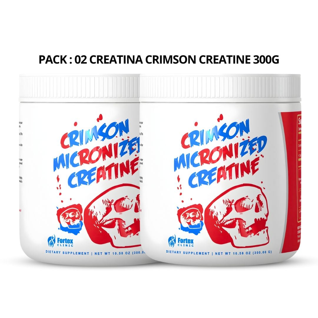 PACK X 02 - CREATINA MONOHIDRATADA - CRIMSON MICRONIZED CREATINE 300 G / 60 SERVICIOS - 1