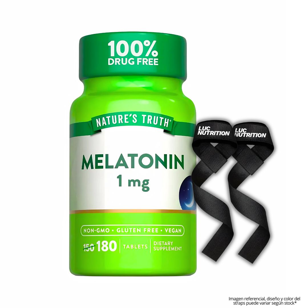 MELATONINA NATURE'S TRUTH 1 MG - 180 TABLETAS + STRAPS - 1