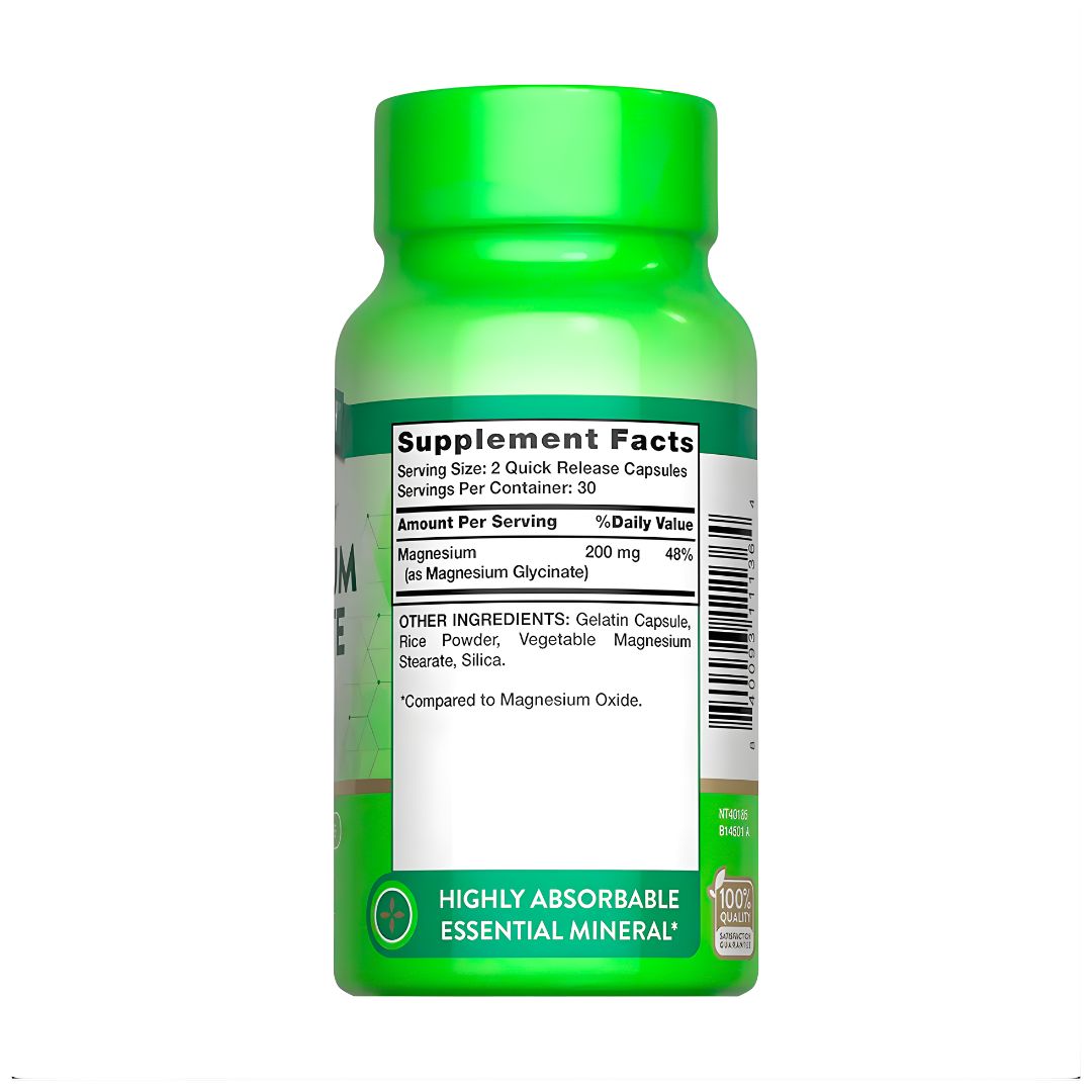 GLICINATO DE MAGNESIO 200 MG NATURE'S TRUTH - 60 CAPSULAS - 2