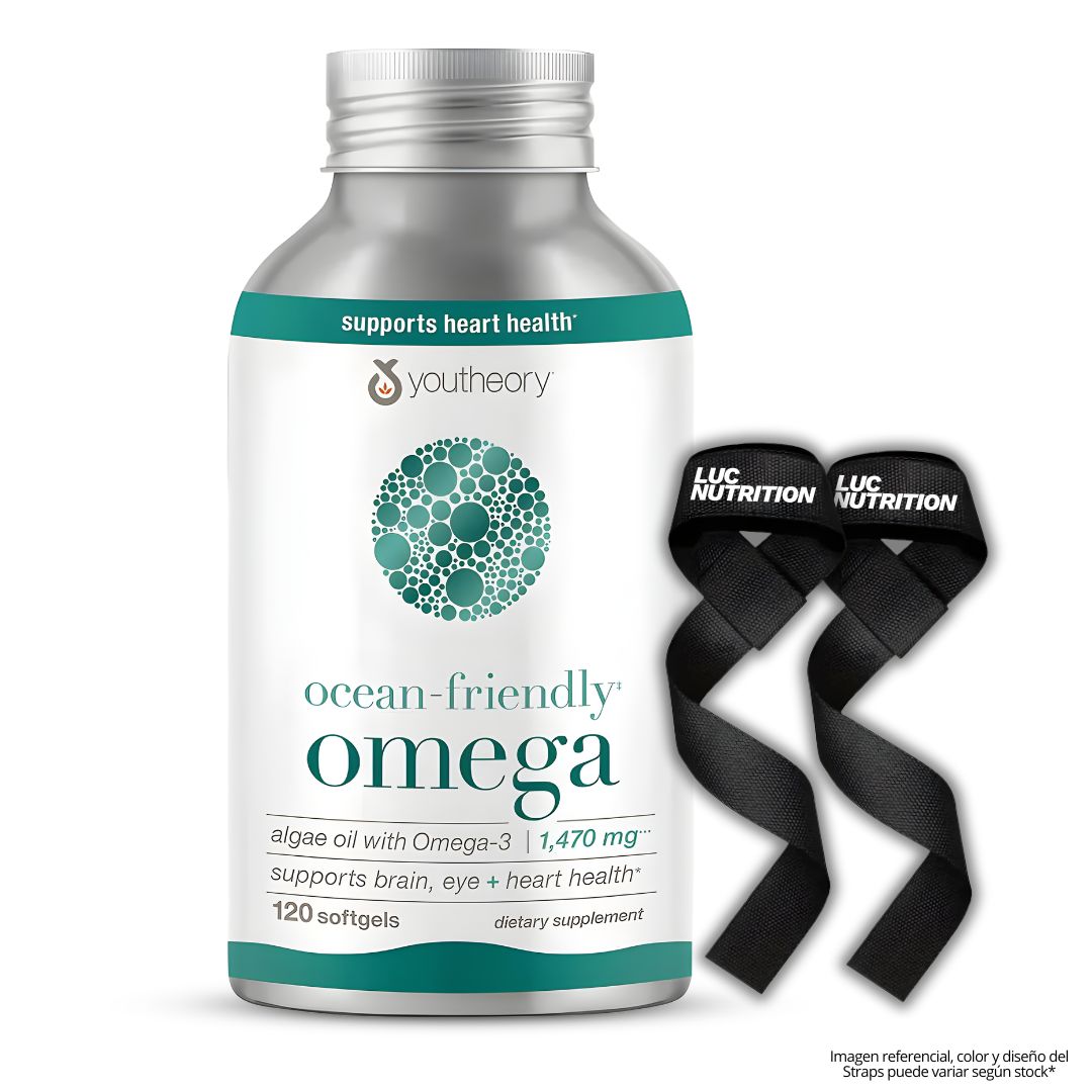 OMEGA 3 YOUTHEORY 1470MG - 120 CÁPSULAS + STRAPS - 1