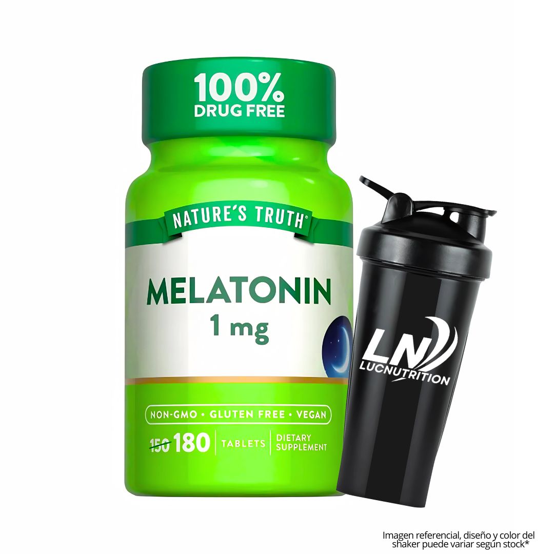 MELATONINA NATURE'S TRUTH 1 MG - 180 TABLETAS + SHAKER - 1
