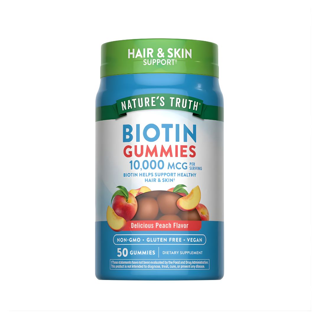 PACK X 02 - GOMITA BIOTINA NATURE'S TRUTH 10.000 MCG BIOTIN GUMMIES - 50 GOMITAS - 2