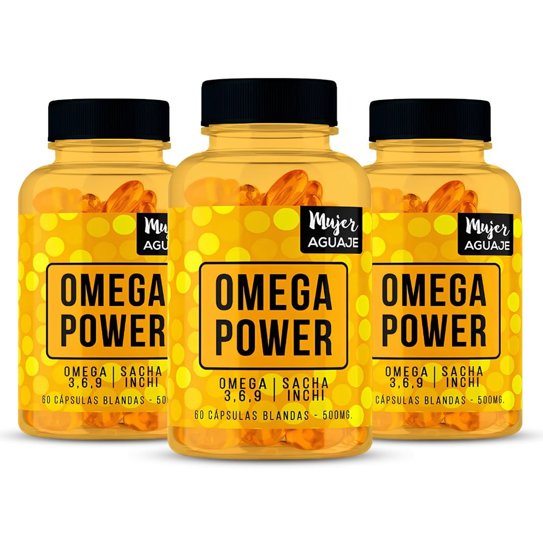 PACK X 03 - OMEGA POWER - MUJER AGUAJE 60 CAP - 1