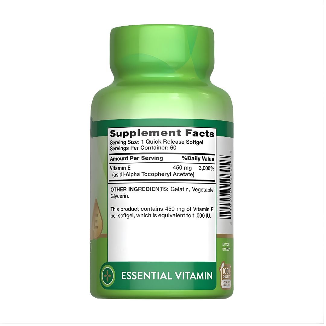 VITAMINA E - NATURE'S TRUTH / VITAMINA E 450 MG - 1000 IU - 60 CÁPSULAS - 2