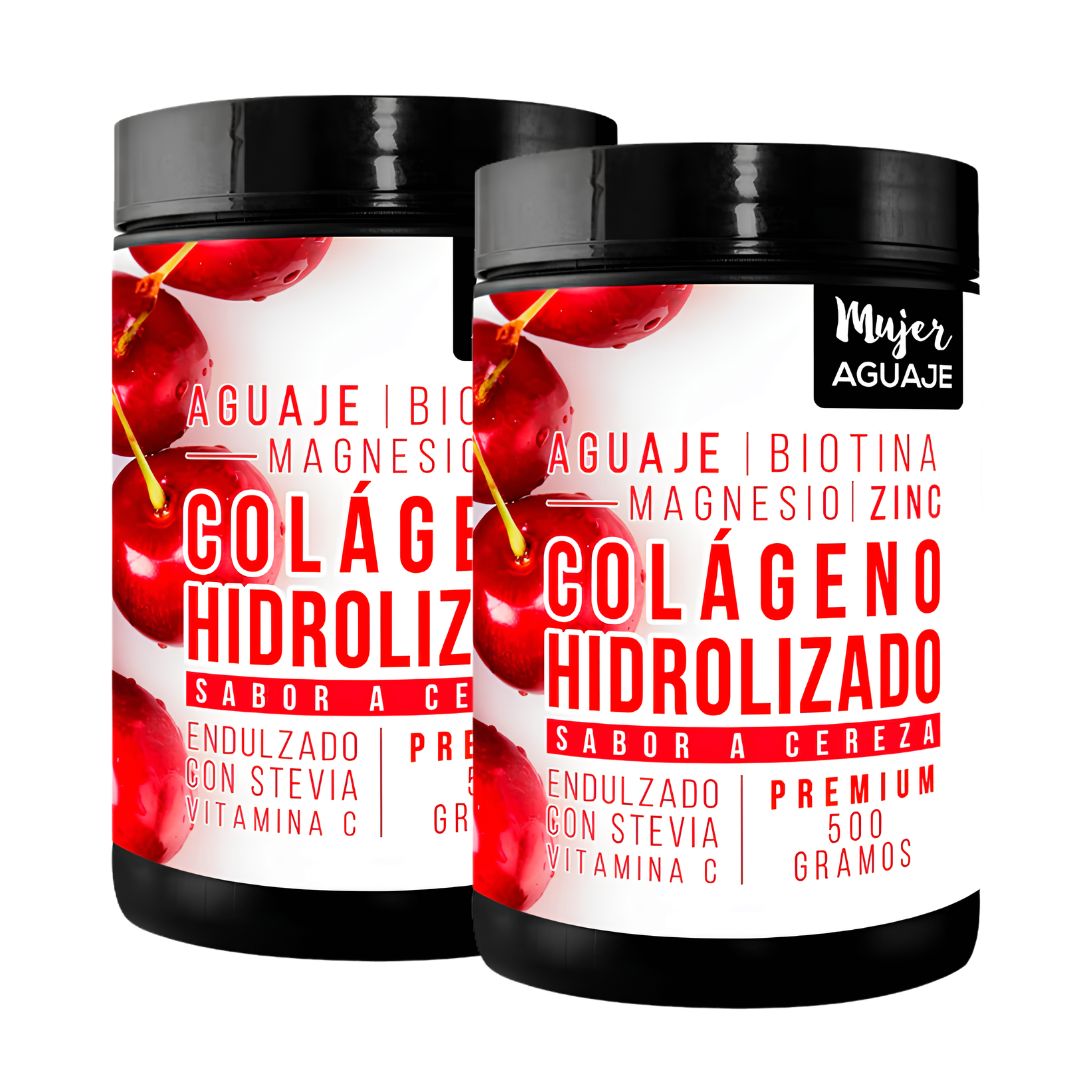 PACK X 02 - COLAGENO HIDROLIZADO PREMIUM MUJER AGUAJE 500 G - CEREZA - 1