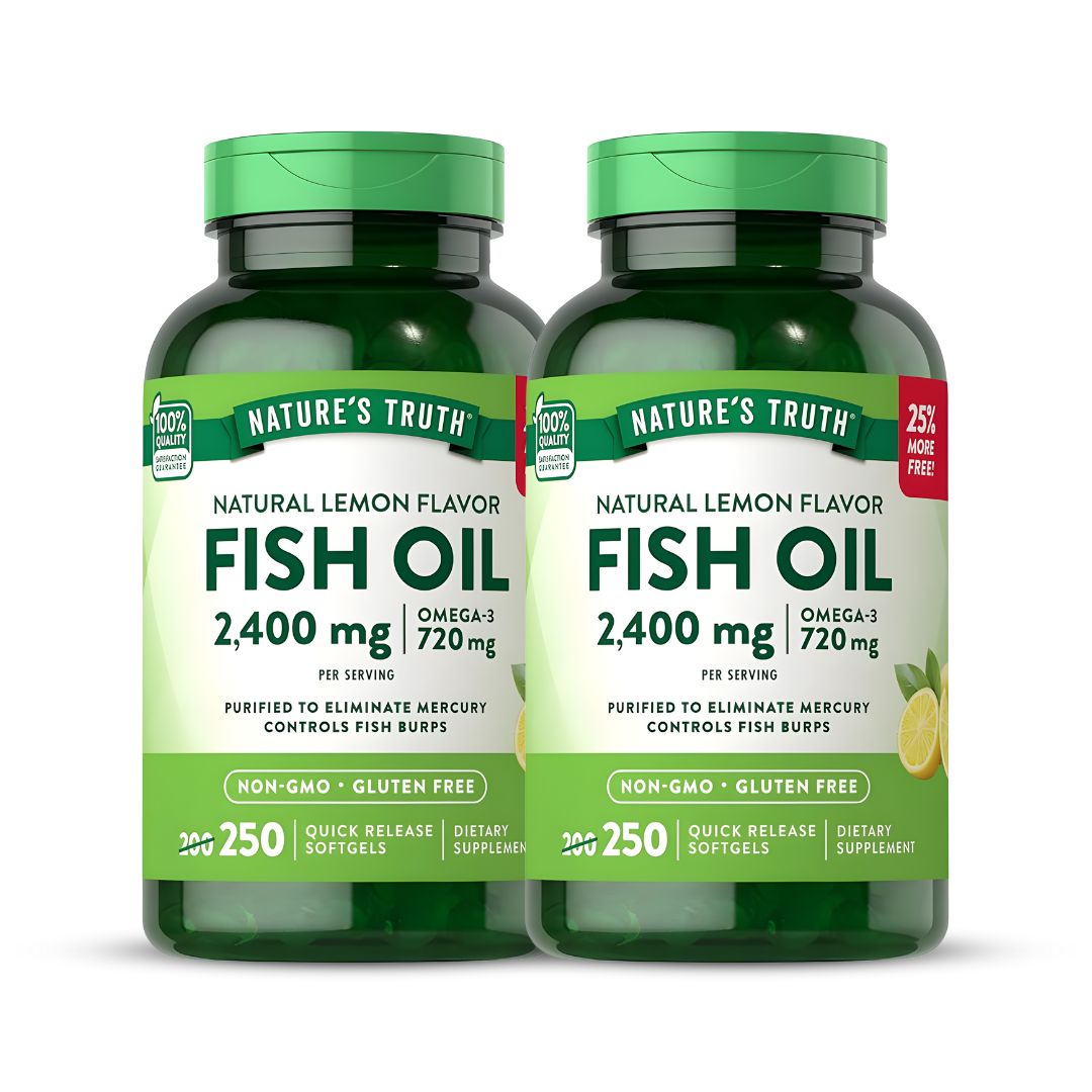 PACK X 02 - FISH OIL 2400MG - OMEGA 3 NATURE'S TRUTH 250 CAPSULAS - 1