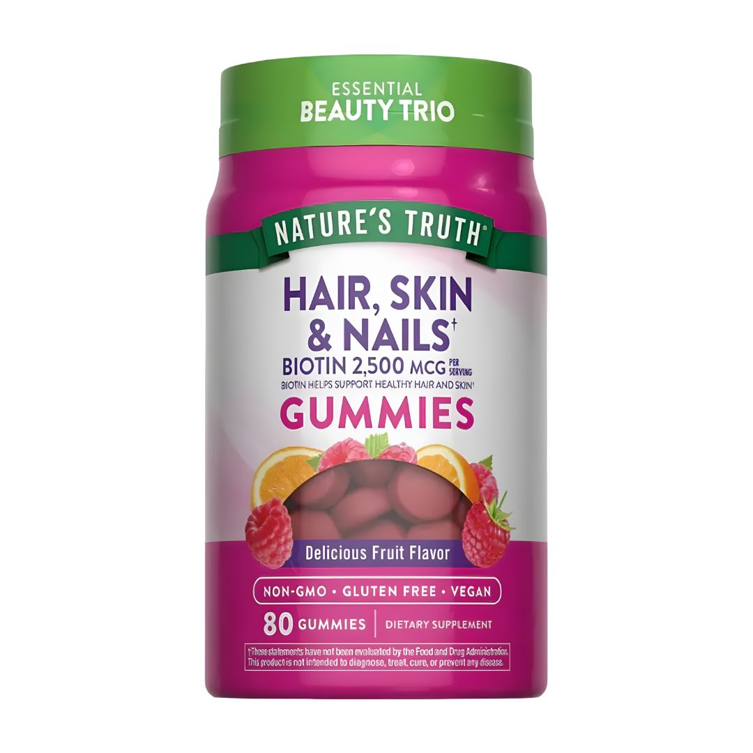 HAIR, SKIN Y NAILS NATURE'S TRUTH / BIOTINA 2500 MCG - 80 GOMITAS - 1