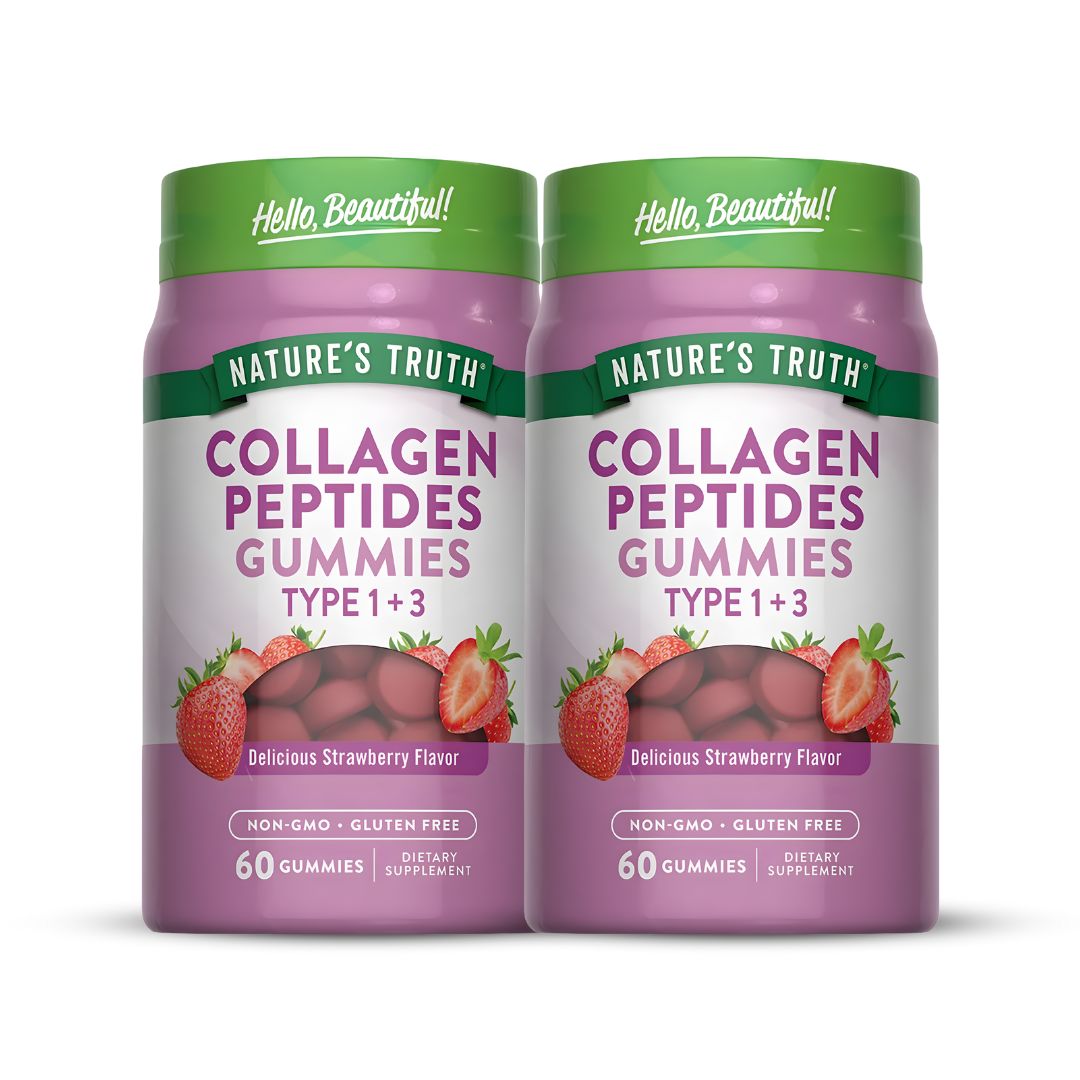 PACK X 02 - GOMITAS PÉPTIDOS COLAGENO NATURE'S TRUTH TIPO 1 Y 3 / 120MG - 60 GOMITAS - 1