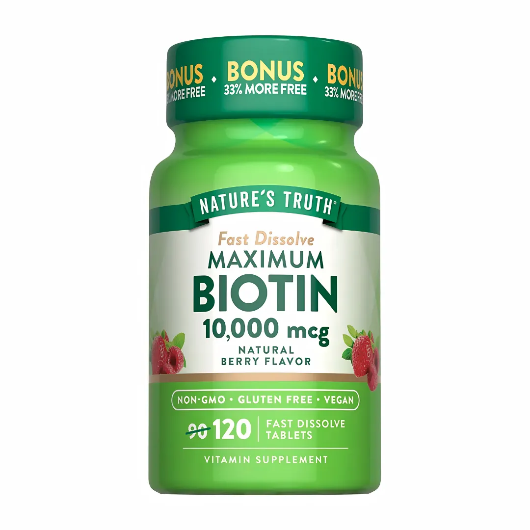 BIOTINA NATURE'S TRUTH 10000 MCG - 120 TABLETAS - 1