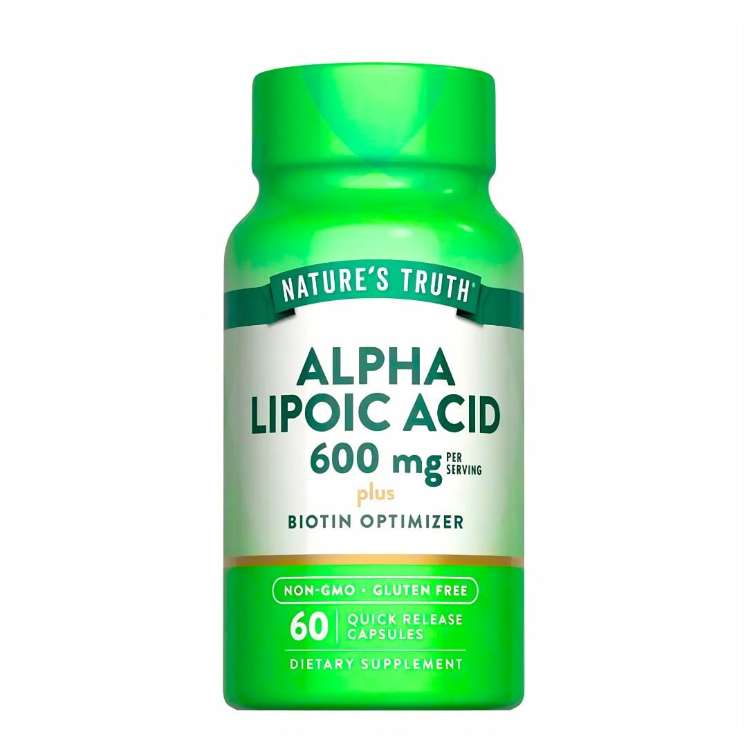 ALPHA LIPOIC ACID NATURE'S TRUTH 600 MG + BIOTINA - 60 CÁPSULAS - 1