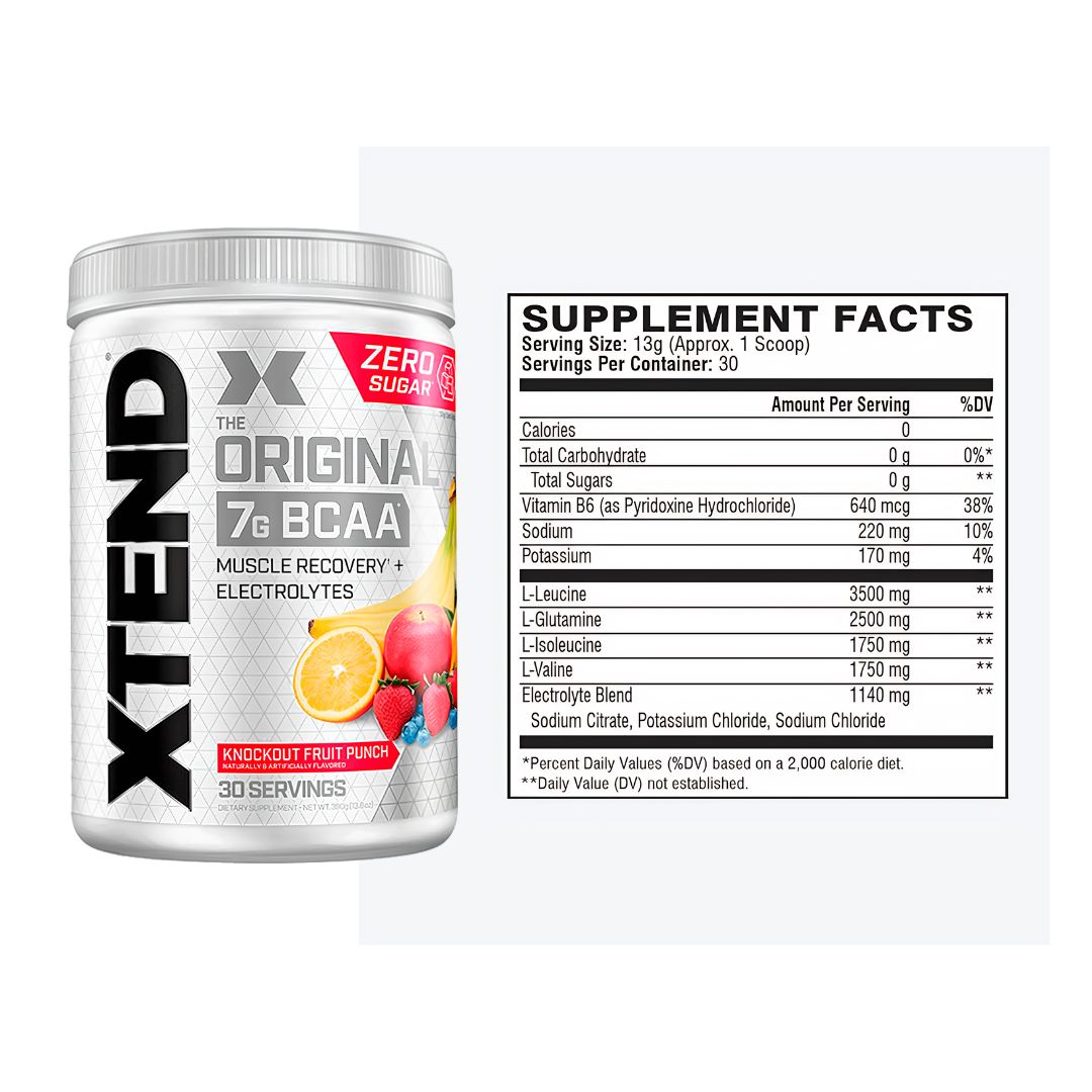 XTEND 30 SERV AMINOÁCIDOS - KNOCKOUT FRUIT PUNCH - 2