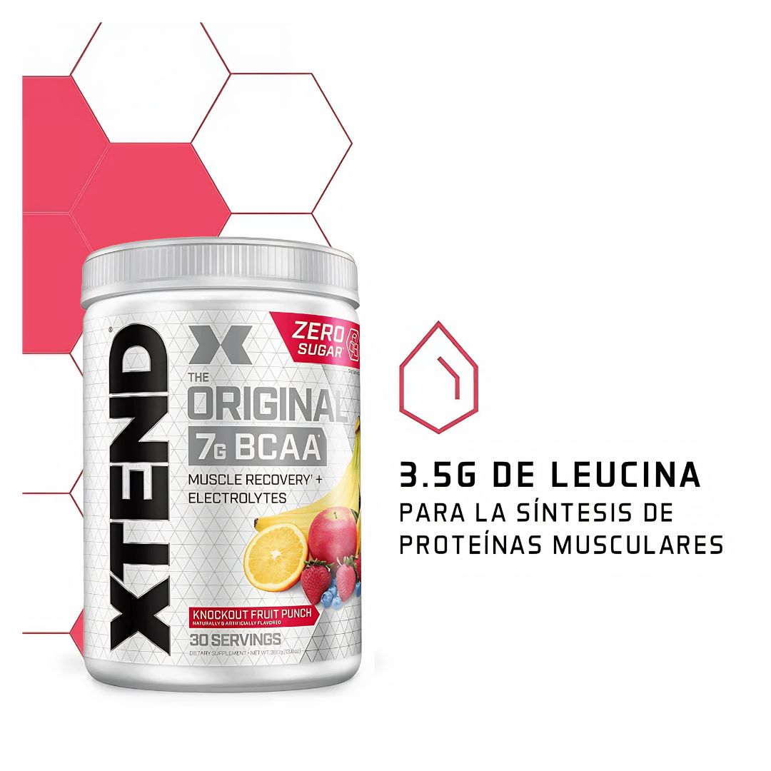 XTEND 30 SERV AMINOÁCIDOS - KNOCKOUT FRUIT PUNCH + STRAPS - 3