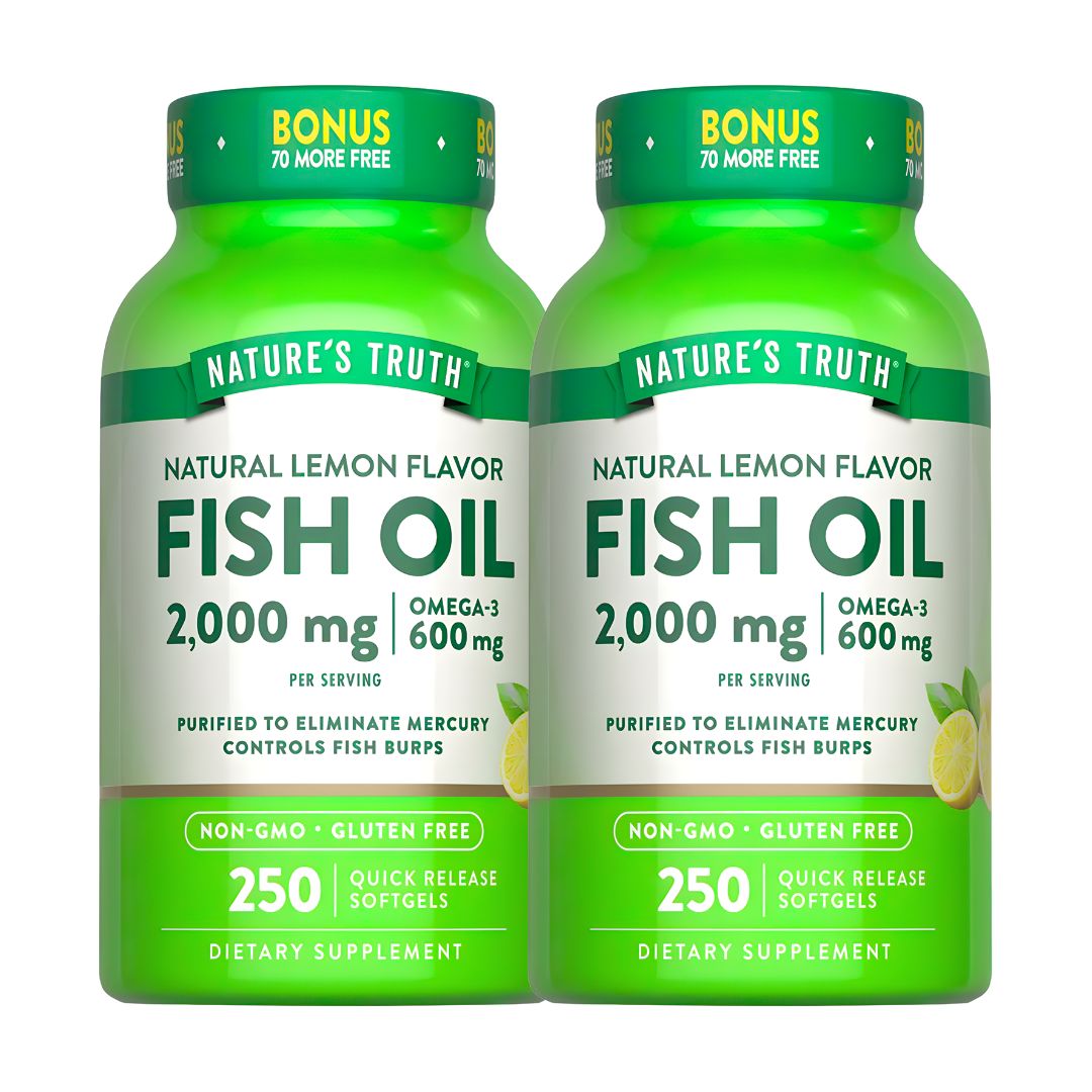 PACK X 02 - FISH OIL 2000MG / OMEGA 3 NATURE'S TRUTH - 250 CÁPSULAS - 1