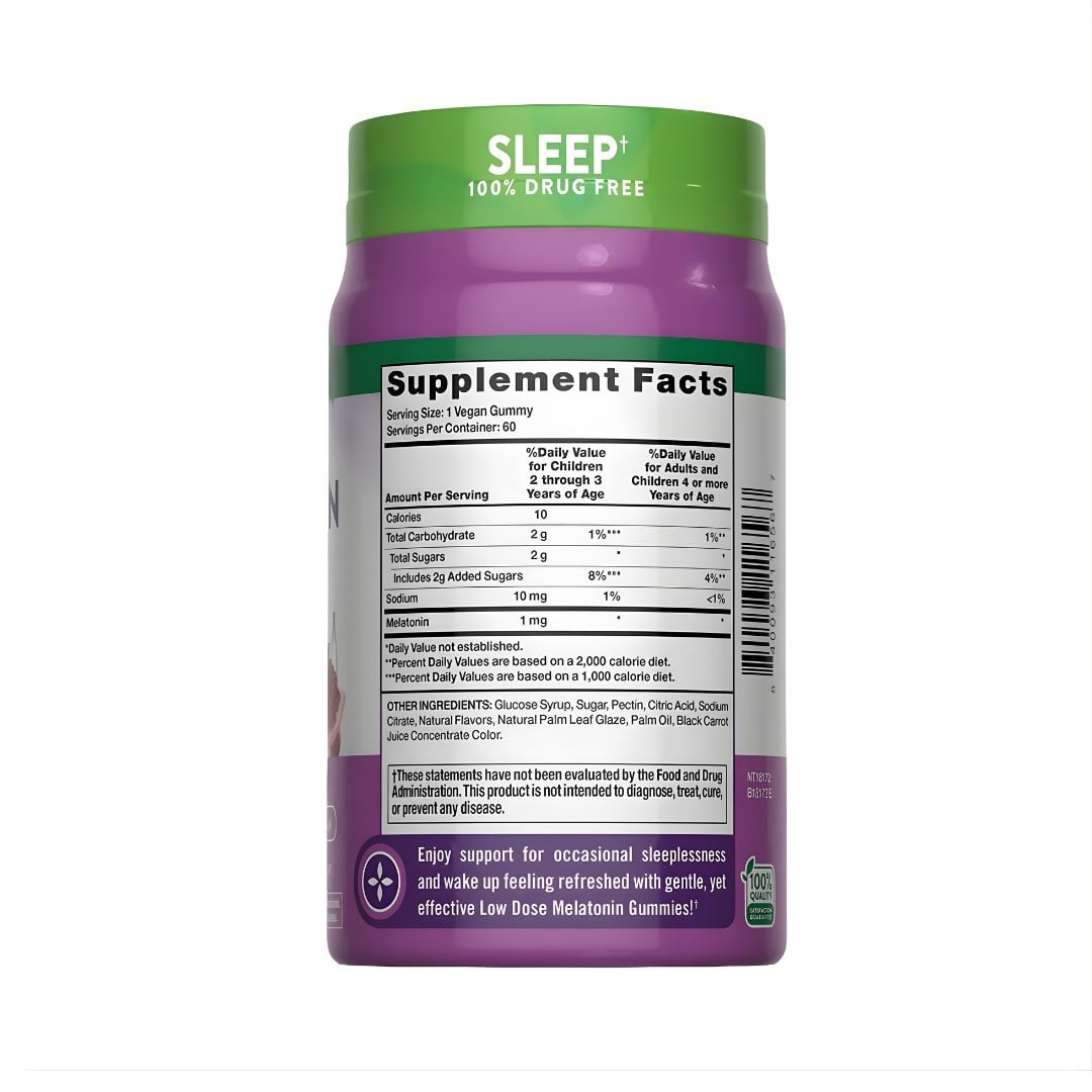 GOMITA MELATONINA NATURE'S TRUTH 1 MG - 60 GOMITAS SABOR CHERRY - 2