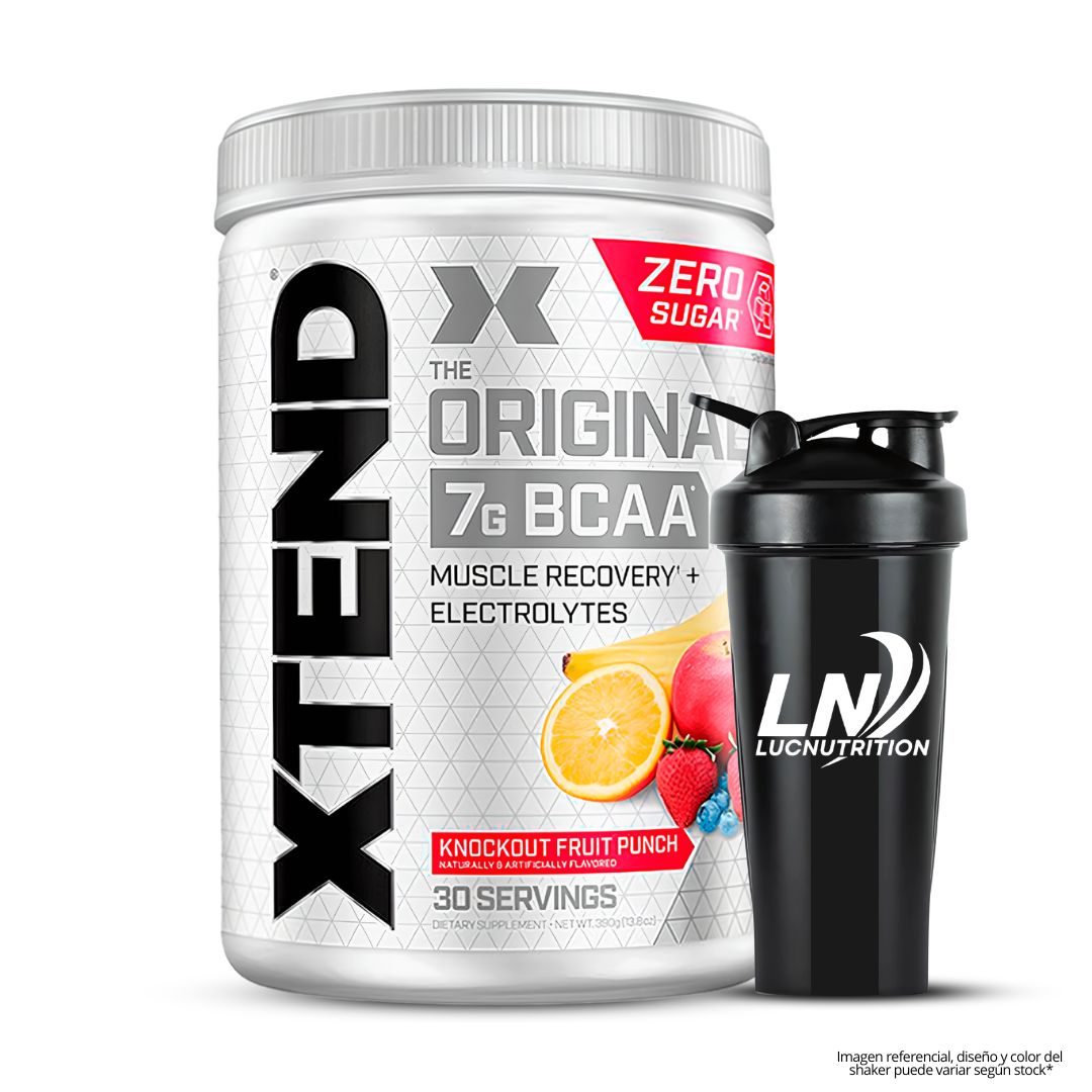 XTEND 30 SERV AMINOÁCIDOS - KNOCKOUT FRUIT PUNCH + SHAKER - 1