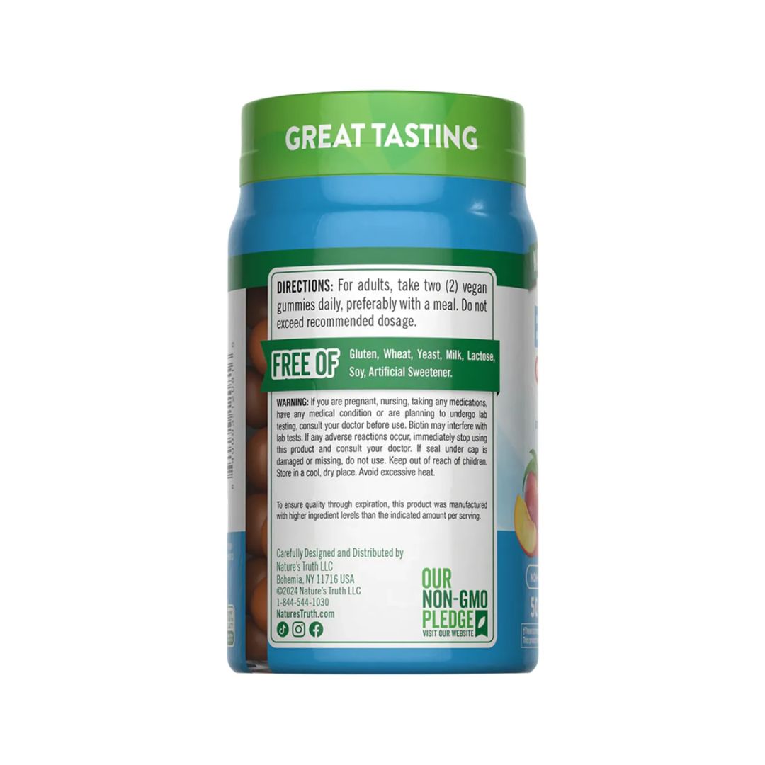 GOMITA BIOTINA NATURE'S TRUTH 10.000 MCG BIOTIN GUMMIES - 50 GOMITAS + SHAKER - 3