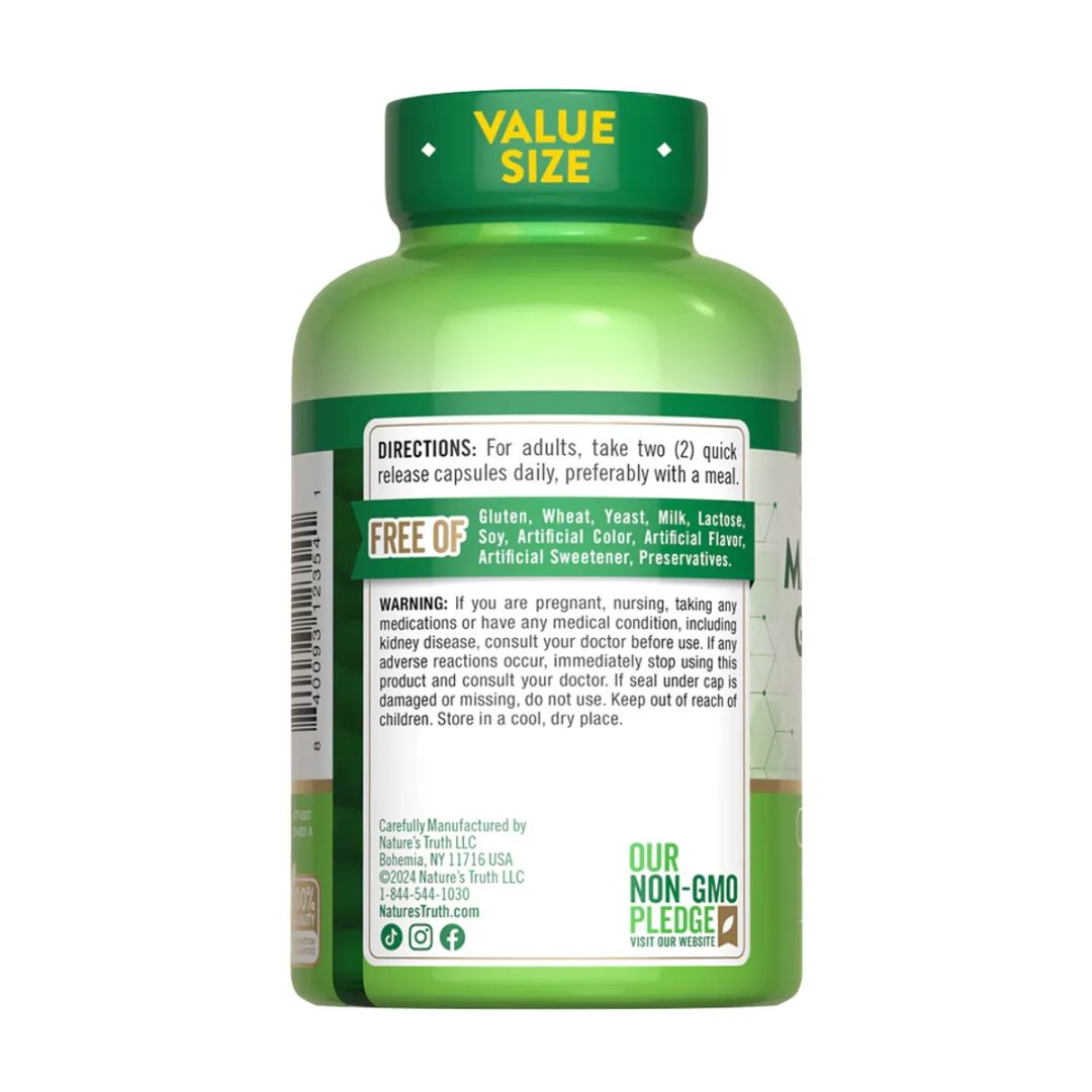 GLICINATO DE MAGNESIO 200 MG NATURE'S TRUTH - 120 CAPSULAS - 2