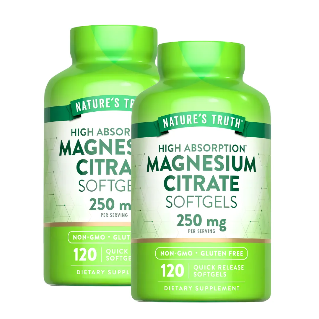 PACK X 02 - CITRATO DE MAGNESIO NATURE'S TRUTH 250 MG - 120 CAPSULAS - 1
