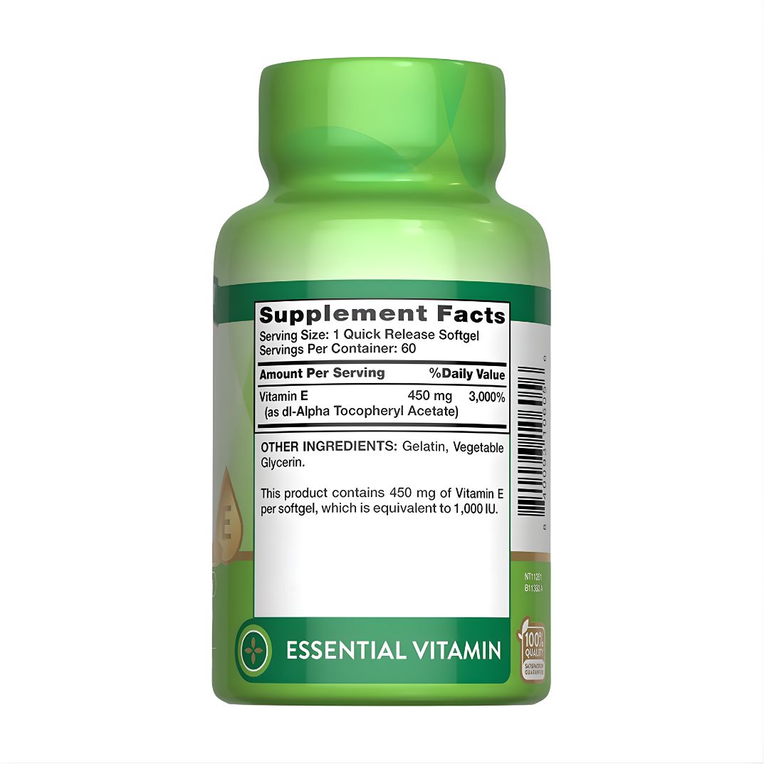 VITAMINA E 450 MG - 1000 IU / VITAMINA E NATURE'S TRUTH - 60 CÁPSULAS - 2