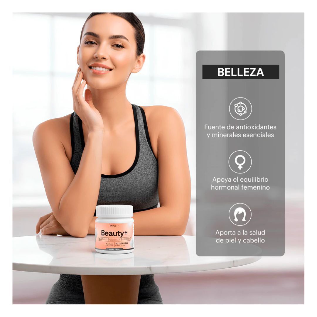 HAIR, SKIN Y NAILS NATURE'S TRUTH / BIOTINA 2500 MCG 80 UND + BEAUTY+ TMX 70 GOMITAS + MASCARILLA FACIAL CON COLAGENO - 5