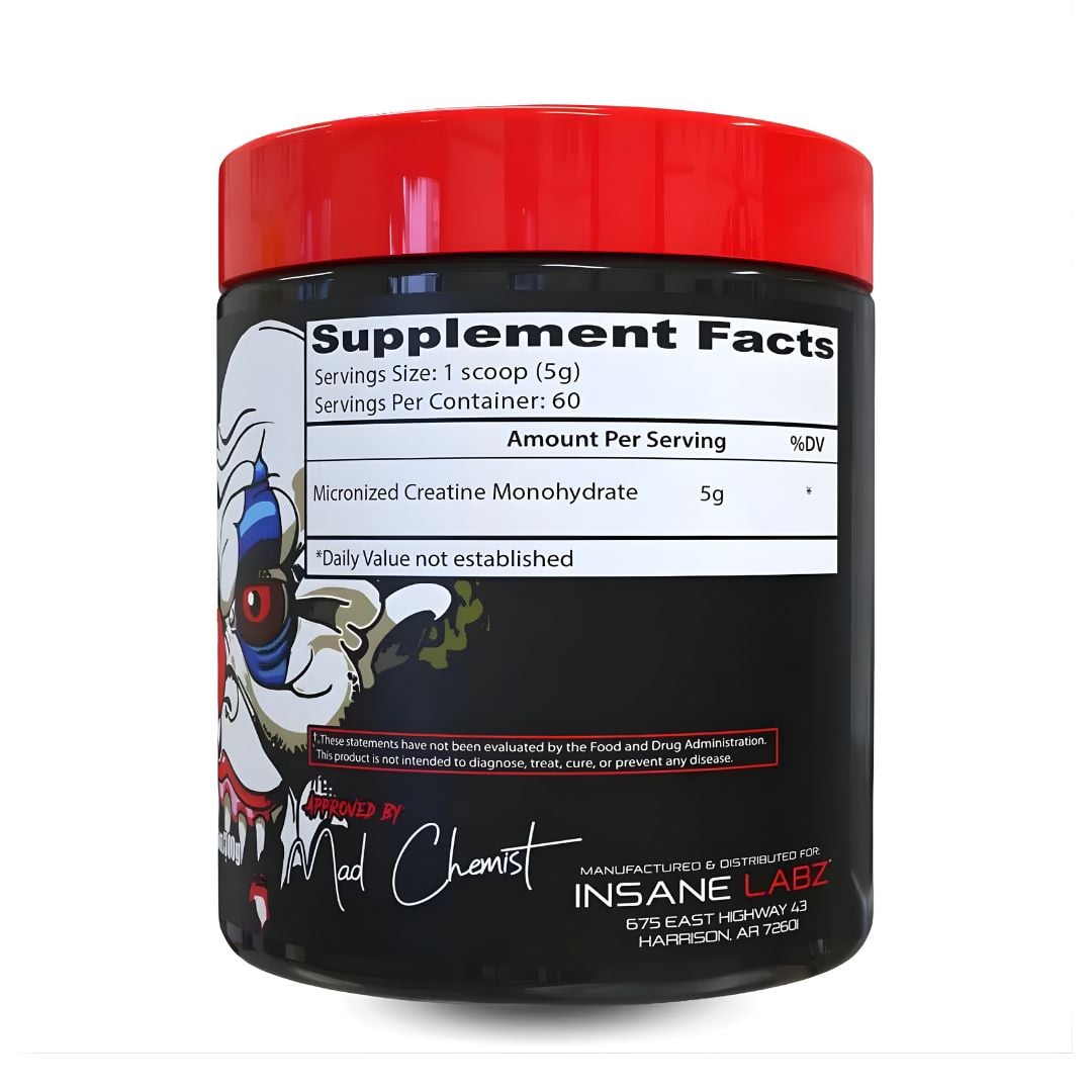 CREATINA INSANE LABZ 300 G + PRE-ENTRENO PSYCHOTIC SAW 30 SERVICIOS - GRAPE - 2