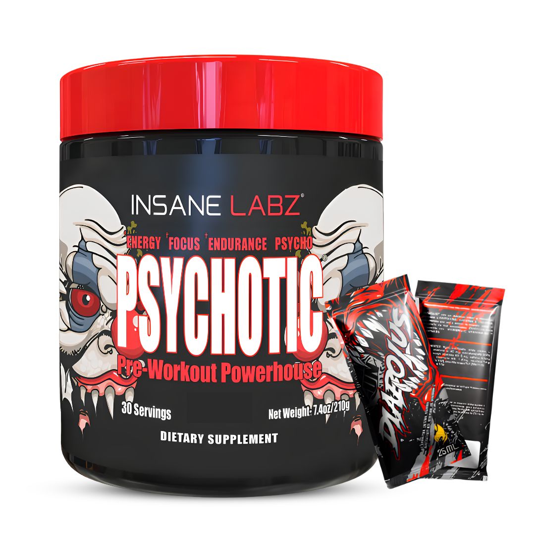 PRE-ENTRENO PSYCHOTIC ROJO 30 SERVICIOS - GRAPE + 2 SACHET DIABOLUS - 1